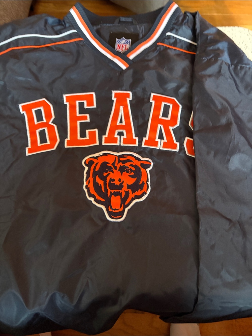 Vintage Chicago Bears Men’s Navy & Orange Pullover Jacket